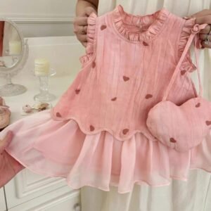 Girls’ Mesh Panel Vest Dress — Sweet Summer Princess Dress