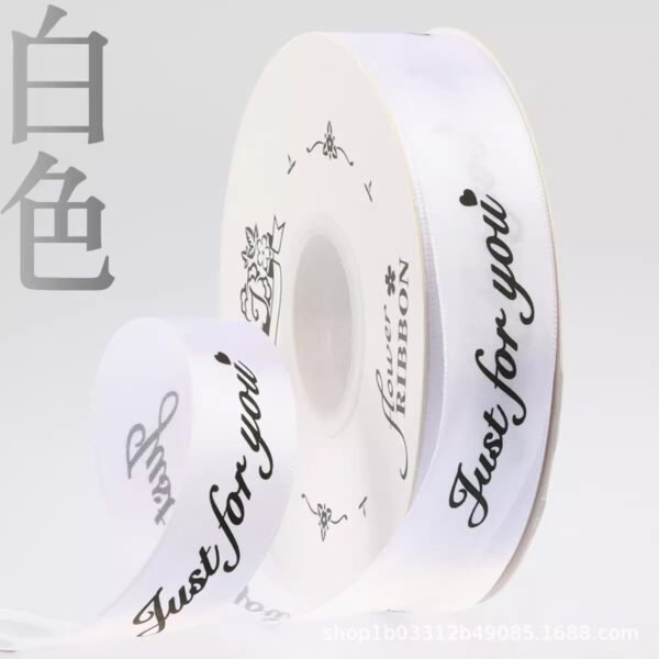 O1CN01vGh5DR2HMLQV0ktmP_2218120889136-0-cib Satin Ribbon with English Letters for Floral Gift Wrapping
