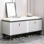 Upholstered Shoe Bench - Entryway Storage Seat, 90 x 30 x 50 cm
