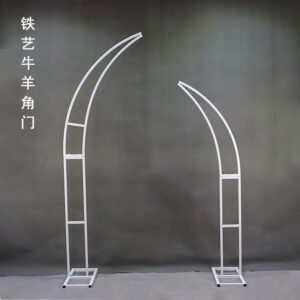 Iron Horn Arch Door Frame with Florals — Outdoor Wedding Arch