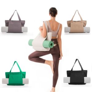 Canvas Yoga & Pilates Mat Carry Bag – Outdoor Exercise Tote