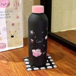 Student Insulated Water Bottle - Cute Pop-Up Portable Cup, 500ml