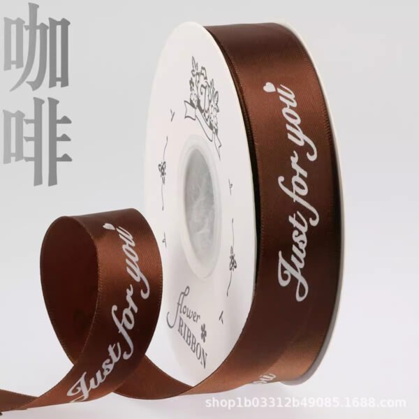 O1CN01vv8PtR2HMLQV0ldY7_2218120889136-0-cib Satin Ribbon with English Letters for Floral Gift Wrapping
