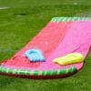 Inflatable Water Slide Mat - Garden Splash Slide with Spray Arch