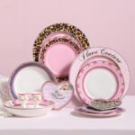 Underglaze Ceramic Dinner Plate Set - Light Luxury Western Tableware