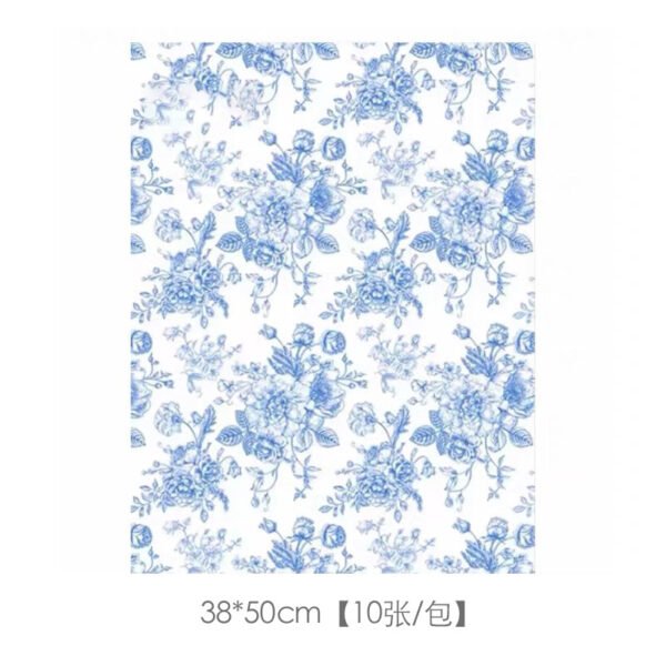Retro Floral Waterproof Bouquet Wrapping Paper (10-Sheet Pack)