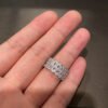 O1CN01wYzqke1UW2MovzU4c_3935692524-0-cib Pavé-Set Cubic Zirconia Bangle and Ring - White Gold-Plated Jewellery