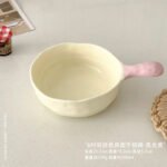 Color-Block Handle Ceramic Bowl