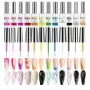 12-Colour Nail Pull-Wire Gel Set - 3D Line-Drawing and Spider Gel