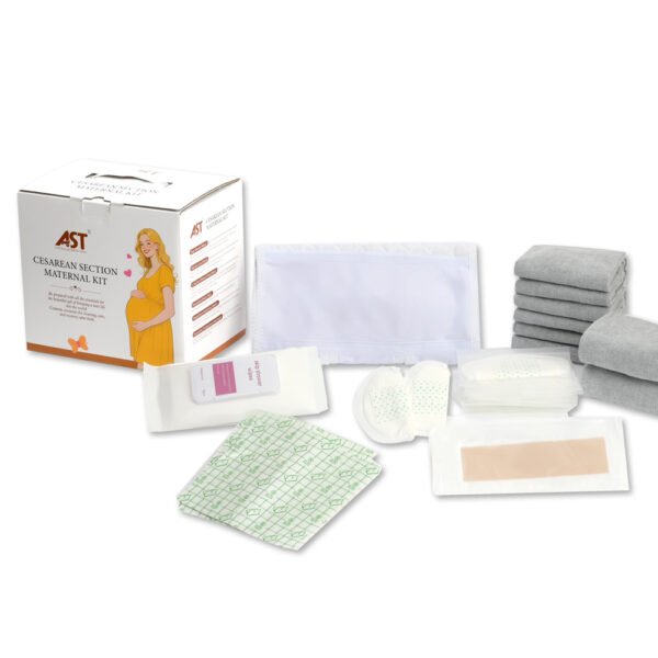 Postpartum Maternity Care Kit - Hospital Box with Nursing Gown, Ice Packs and Disposables