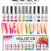 12-Colour Nail Pull-Wire Gel Set - 3D Line-Drawing and Spider Gel