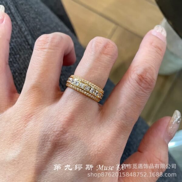 Vintage Diamond Iris Flower Ring