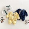 Boys’ Cartoon Sweatshirt & Joggers Set — Two-Piece Spring Tracksuit