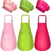 Plain Cotton Blend Apron and Chef Hat — Adult and Children Sizes