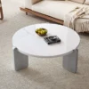 Nordic Solid Wood & Stone Slate Coffee Table / Side Table