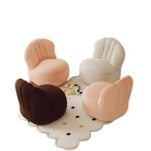 Nordic Lambswool Lazy Sofa Chair — Plush Single Seat Lounge Armchair