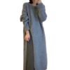 Mid-Length Turtleneck Jumper - Loose Fit with High Side Splits