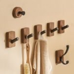 Solid Wood Coat Hook - Adhesive Wall Hook, No Drilling