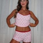 Cherry Print Camisole & Shorts Pajama Set - Soft Summer Loungewear