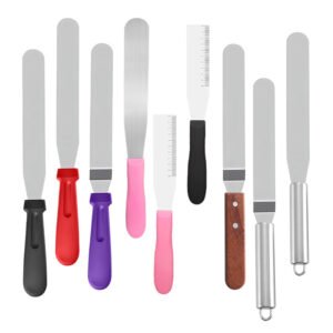 Stainless Steel Cake Icing Spatula — Straight and Offset Palette Knives