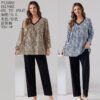 Cotton-Feel Long-Sleeve Pyjama Set — Plus Size Loungewear (6XL–8XL)