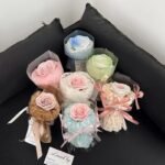 Candy Color Mini Silk Flower Bouquet - Surprise Rose Bouquet
