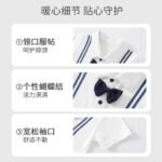 Baby Boys’ Short-Sleeve Bow-Tie Romper — Cartoon Summer Jumpsuit