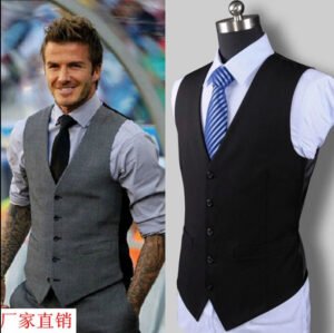 Men's Slim Fit Suit Waistcoat - Business & Wedding Formal Vest, Plus Sizes