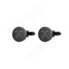 Personalised Round Cufflinks - Stainless Steel Custom Engraved Cufflinks