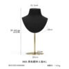 Microfibre Necklace Display Bust - Metal Jewellery Stand