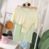 Tencel Modal Seven-Point Sleeve Home Clothes Set, Summer Pajamas for Kids