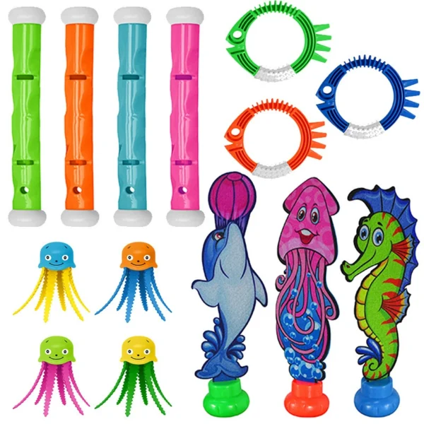 Diving Pool Toys - Assorted Sea Creature & Treasure Hunt Sets