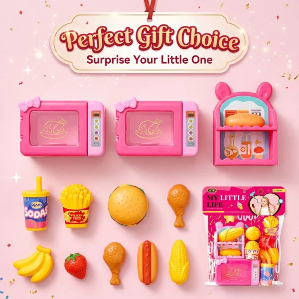 O1CN010a4AHf2EcQeR5sUa2_2222124958765-0-cib.jpg_ Mini Pretend Play Kitchen Appliance Set - Simulated Microwave, Fridge & Small Appliances