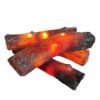 Faux Charcoal Log - Clear Resin Artificial Firewood for Fireplace Displays