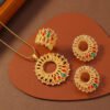 O1CN010nJSMm1I8QqZWCP5U_2212514370848-0-cib Indian Palace Style 3D Flower Jewellery Set - Ring, Earrings & Necklace
