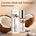 Foreign Trade Vanilla Coconut Gourmet Perfume Roller Ball 10ml, Alcohol-Free, Elegant and Long-Lasting