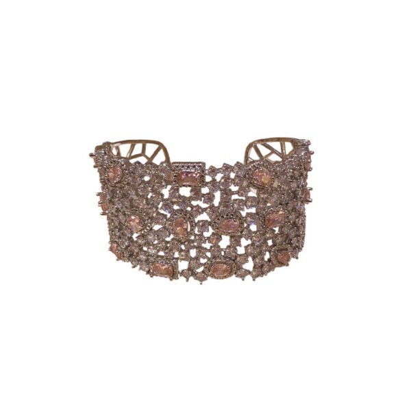 Zircon Openwork Cuff Bracelets - Wide Adjustable Statement Bangle Collection