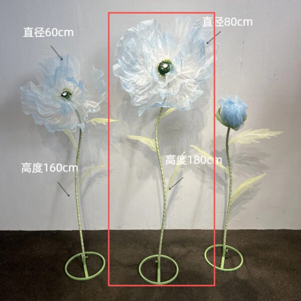 O1CN0119HZd42LwJ6vJWhHB_3520259756-0-cib Giant Artificial Poppy Flowers - Wedding Aisle, Stage & Window Display Props