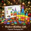 Magnetic Building Blocks Castle Set - Colored Window Tiles Educational Toy