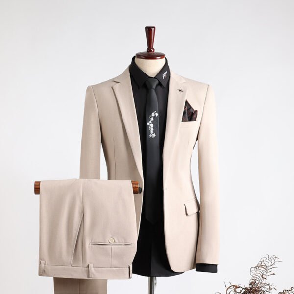 Plus Size Men's Business Casual Slim Wedding Groomsmen Dress Suit