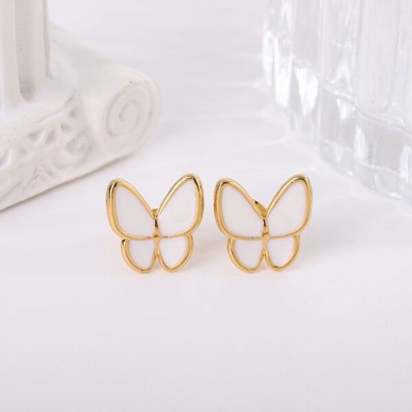 Little Butterfly Necklace Earrings Ring Three-Piece Set Fashionable Simple