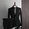 Plus Size Men's Business Casual Slim Wedding Groomsmen Dress Suit