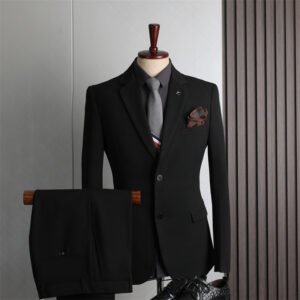 Plus Size Men's Business Casual Slim Wedding Groomsmen Dress Suit