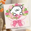 New Line Puppy Digital Oil Painting DIY Kit, Hand-Filled Acrylic Decorative Art