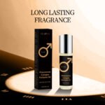 Men's Aromatic Woody Roll-On Perfume Oil - Cologne Amber, Long-Lasting Light Fragrance