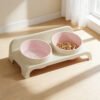 Cat Bowl, Cat Food Bowl, Cat Rice Bowl, Cat Food and Drinking Water Double Bowl, Cervical Spine Protection Dog Bowl, Anti-Knock over Pet Feeding Bowl