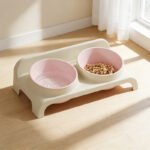 Cat Bowl, Cat Food Bowl, Cat Rice Bowl, Cat Food and Drinking Water Double Bowl, Cervical Spine Protection Dog Bowl, Anti-Knock over Pet Feeding Bowl