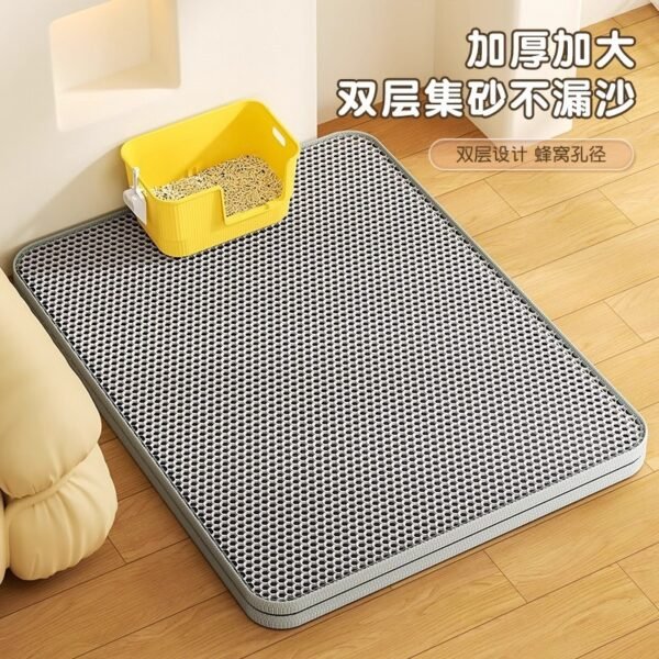 Cat Litter Mat EVA, Extra Large, Washable, Double-Layer Filter, Anti-Track Sand Board, Anti-Slip
