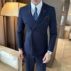 Suit Men's Suit Business Formal Wear Black Double-Breasted Wedding Suit Men's Autumn and Winter New Wedding Dress