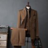 Men's Double-Breasted Suit Business Formal Wear Korean Groomsmen Wedding Groom Jacket